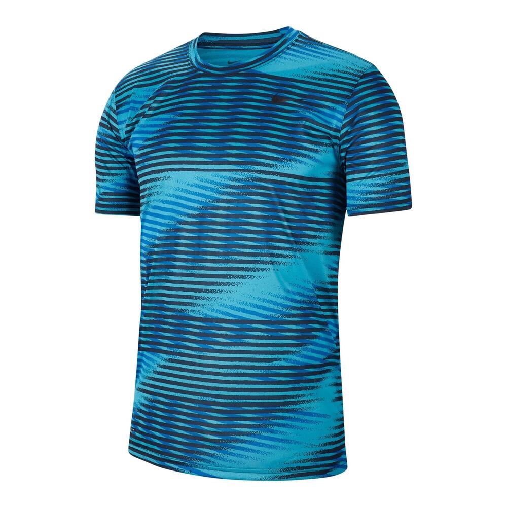 NIKE Mens Blue Striped T-Shirt Sz S